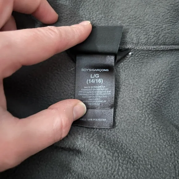 The North Face Kids Gray Zip Up Fleece Jacket - Picture 6 of 7